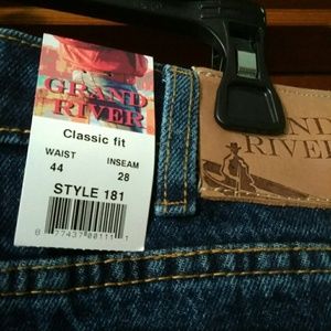 Mens grand River jeans 44x28 NWT